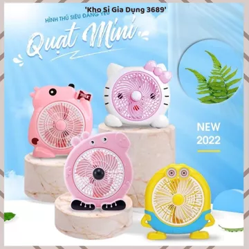 QUẠT MINI ĐỂ BÀN HÌNH THÚ CẮM ĐIỆN, Quạt Điện Để Bàn Dễ Thương, Quạt Hình Động Vật Trang Trí Bàn Học, Bàn Làm Việc
