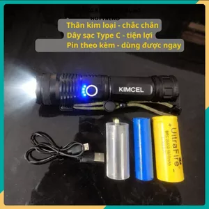 ĐÈN PIN LED SẠC LẠI - Zoom Điều Chỉnh Tiêu Cự, Siêu Sáng
