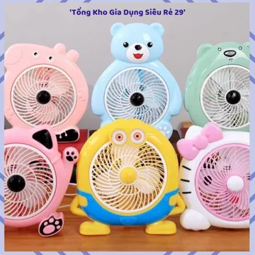 QUẠT MINI ĐỂ BÀN HÌNH THÚ CẮM ĐIỆN, Quạt Điện Để Bàn Dễ Thương, Quạt Hình Động Vật Trang Trí Bàn Học, Bàn Làm Việc