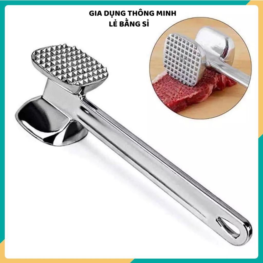 DỤNG CỤ DẦN THỊT 2 MẶT CAO CẤP - Mặt Nhẵn & Mặt Gai Làm Mềm Thịt . búa đập thịt