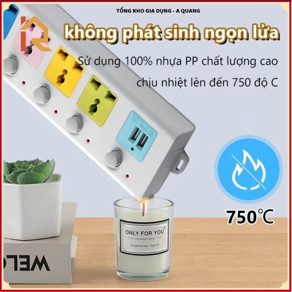 Ổ CẮM ĐIỆN USB DÂY DÀI 3M 5M, ĐA NĂNG CHỐNG GIẬT, Có Chốt Bảo Vệ An Toàn, Phù Hợp Mọi Thiết Bị