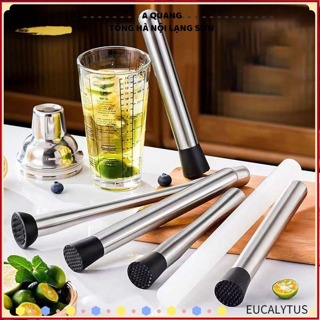 (COMBO 5) CHÀY DẦM MOJITO INOX - Dụng Cụ Pha Chế Cocktail, Chất Liệu Inox Siêu Bền Cao Cấp