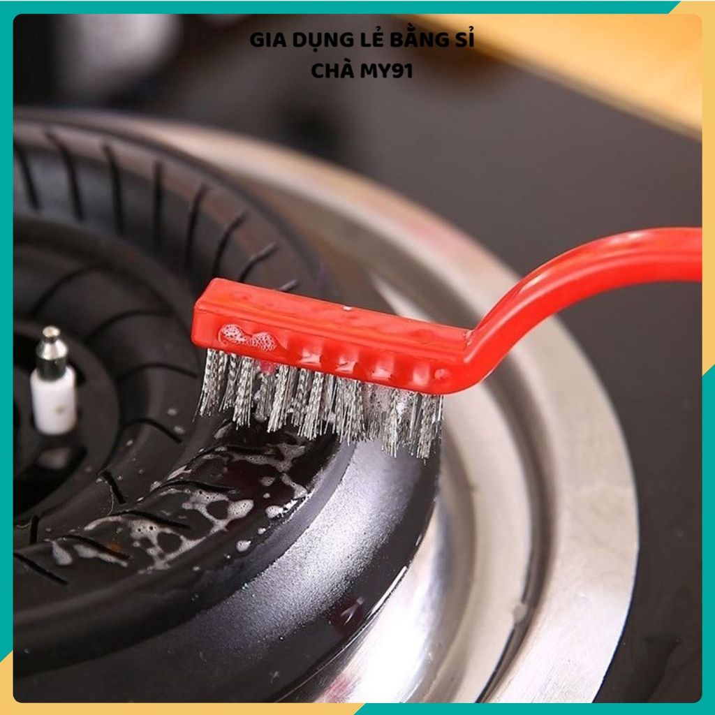 (COMBO 3) SET 3 BÀN CHẢI SỢI THÉP VỆ SINH BẾP GA - Làm Sạch Gỉ Sét, Mảng Bám Cứng Đầu