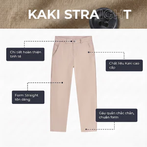 Quần kaki nam ống đứng Hậu Tâm túi vip đồng hồ, cotton 95% co giãn 5%, không xù, không phai màu