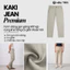 Quần dài nam kaki jean cao cấp cotton co giãn, ống suông form thẳng, bền màu, ít xù, dễ phối đồ