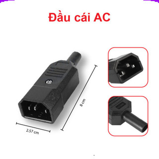 Đầu Nối Nguồn AC Vặn Vít 3 Chân Cắm 10A 250V Chân Đồng Chịu Tải Cho Các Thiết Bị Điện