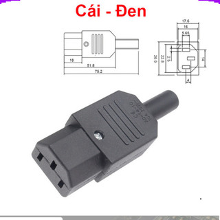 Đầu Nối Nguồn AC Vặn Vít 3 Chân Cắm 10A 250V Chân Đồng Chịu Tải Cho Các Thiết Bị Điện