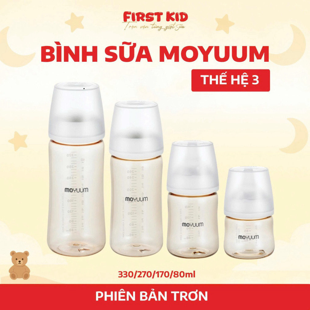Bình Sữa PPSU MOYUUM Thế Hệ 3 -Mẫu Mới Chính Hãng Hàn Quốc - 80ML|170ML|270ML|330ML