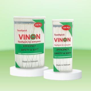 TĂM NHỰA XƯƠNG CÁ VINON | COMBO 2 HỘP 500 CÂY | TĂM XỈA RĂNG MỀM PP KHÔNG GÃY KHÔNG ĐAU NƯỚU