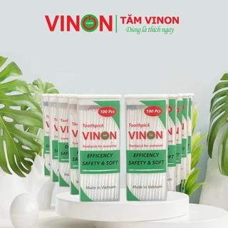 TĂM NHỰA XƯƠNG CÁ VINON | COMBO 2 HỘP 500 CÂY | TĂM XỈA RĂNG MỀM PP KHÔNG GÃY KHÔNG ĐAU NƯỚU