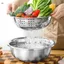 RỔ RỬA RAU INOX 304 CHẤT LƯỢNG CAO - Rổ inox đa năng, đựng trái cây, thực phẩm, thiết kế thoát nước nhanh