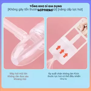 DỤNG CỤ HÚT MŨI KÉO TAY CHO BÉ - Bộ Hút Mũi Trẻ Sơ Sinh An Toàn, Vệ Sinh Mũi Êm Dịu Giúp Bé Dễ Thở Mỗi Ngày