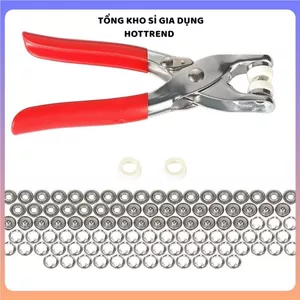 BỘ KÌM BẤM KHUY CÚC ÁO KÈM 100 CHI TIẾT - Dụng Cụ Đóng Cúc Áo Tiện Lợi, Dễ Sử Dụng Tại Nhà