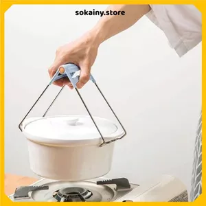 KẸP GẮP BÁT ĐĨA NÓNG CHỐNG BỎNG - Kẹp gắp chén đĩa inox, dụng cụ lấy bát hấp, an toàn cho mọi gia đình