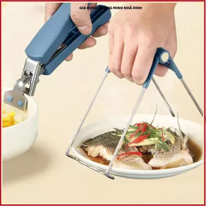 DỤNG CỤ GẮP ĐỒ NÓNG CAO CẤP, KẸP GẮP BÁT ĐĨA TIỆN LỢI, Chịu Nhiệt Tốt, Dùng Cho Gia Đình
