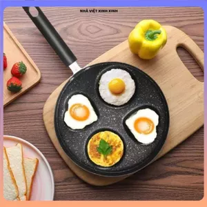 CHẢO CHIÊN TRỨNG 4 NGĂN CHỐNG DÍNH, Thiết Kế Tiện Dụng Giúp Nấu Ăn Nhanh Hơn, Phù Hợp Bếp Gia Đình Hiện Đại