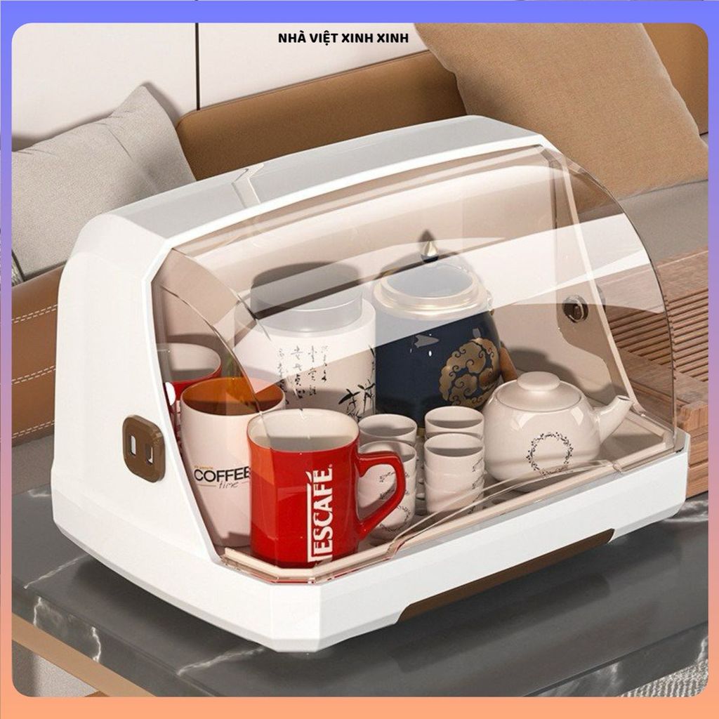 KHAY ĐỰNG CỐC CHÉN CÓ NẮP ĐẬY, GIÁ ĐỰNG BÌNH SỮA CAO CẤP, Dùng Cho Bé An Toàn, Tiện Lợi Hằng Ngày