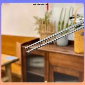 ĐŨA XÀO NẤU INOX 304, ĐŨA CẢ CÁN GỖ 39CM, Cầm Chắc Tay, Phù Hợp Mọi Gian Bếp