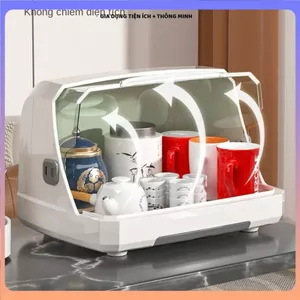 KHAY ĐỰNG CỐC CHÉN CÓ NẮP ĐẬY, GIÁ ĐỰNG BÌNH SỮA CAO CẤP, Dùng Cho Bé An Toàn, Tiện Lợi Hằng Ngày