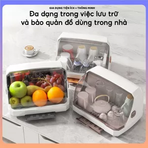 GIÁ ĐỰNG CỐC CHÉN CAO CẤP, KHAY ÚP BÌNH SỮA CÓ NẮP, Giữ Vệ Sinh An Toàn, Phù Hợp Gia Đình Có Trẻ Nhỏ