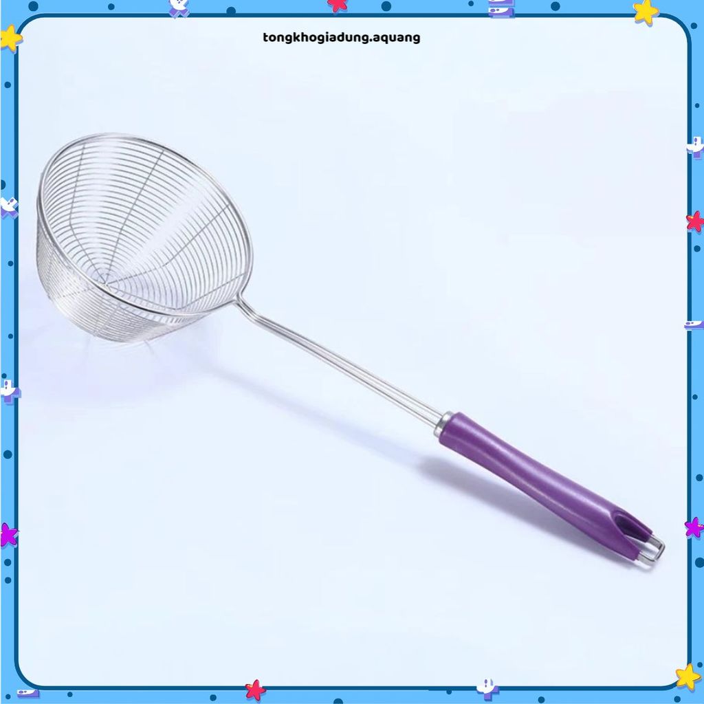 VỢT LẨU NẤU RÁN CHIÊN 13CM 15CM, CHAO VỚT THỨC ĂN INOX, Bền Đẹp Sáng Bóng, Dễ Vệ Sinh