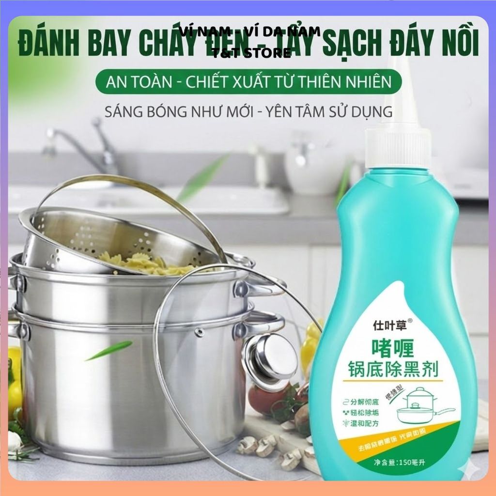 (COMBO 5) DUNG DỊCH VỆ SINH ĐÁY NỒI 150ML - Đánh Bay Nhọ Nồi, Vết Bẩn Cứng Đầu