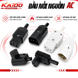 Đầu Nối Nguồn AC Vặn Vít 3 Chân Cắm 10A 250V Chân Đồng Chịu Tải Cho Các Thiết Bị Điện