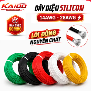 Dây Điện Silicon Mềm 28AWG Đến 14AWG - Lõi Đồng Mạ Chống Oxy Hóa, Dẫn Điện tốt, Chống Cháy