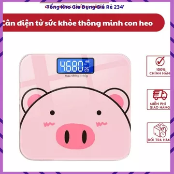 CÂN ĐIỆN TỬ SỨC KHỎE THÔNG MINH HÌNH LỢN HỒNG, Cân Điện Tử Hình Heo, Cân Sức Khỏe Gia Đình, Cân Kỹ Thuật Số,Độ Chính XáC