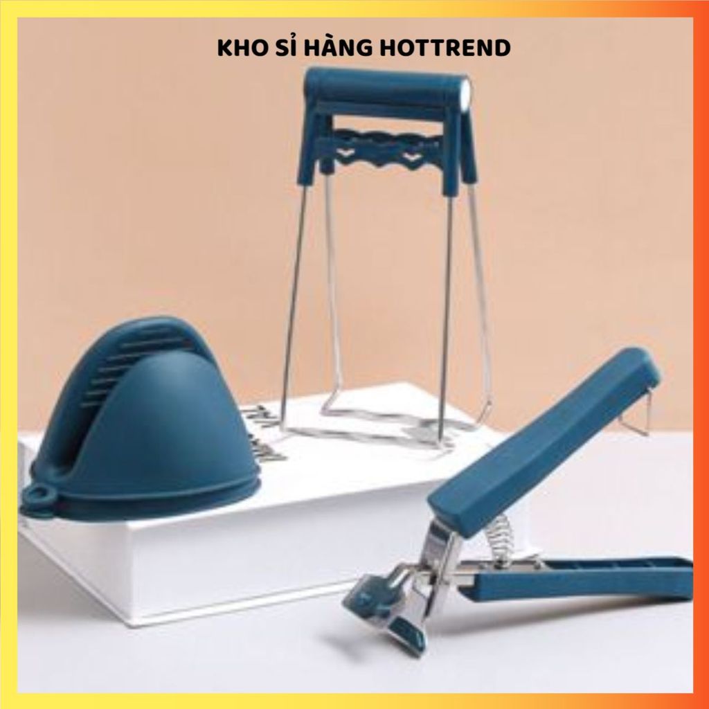 (SET 1 - 3 - 6) BỘ KẸP GẮP ĐỒ NÓNG INOX ĐA NĂNG - Kẹp nhấc nồi, gắp thức ăn, dụng cụ nhà bếp tiện lợi