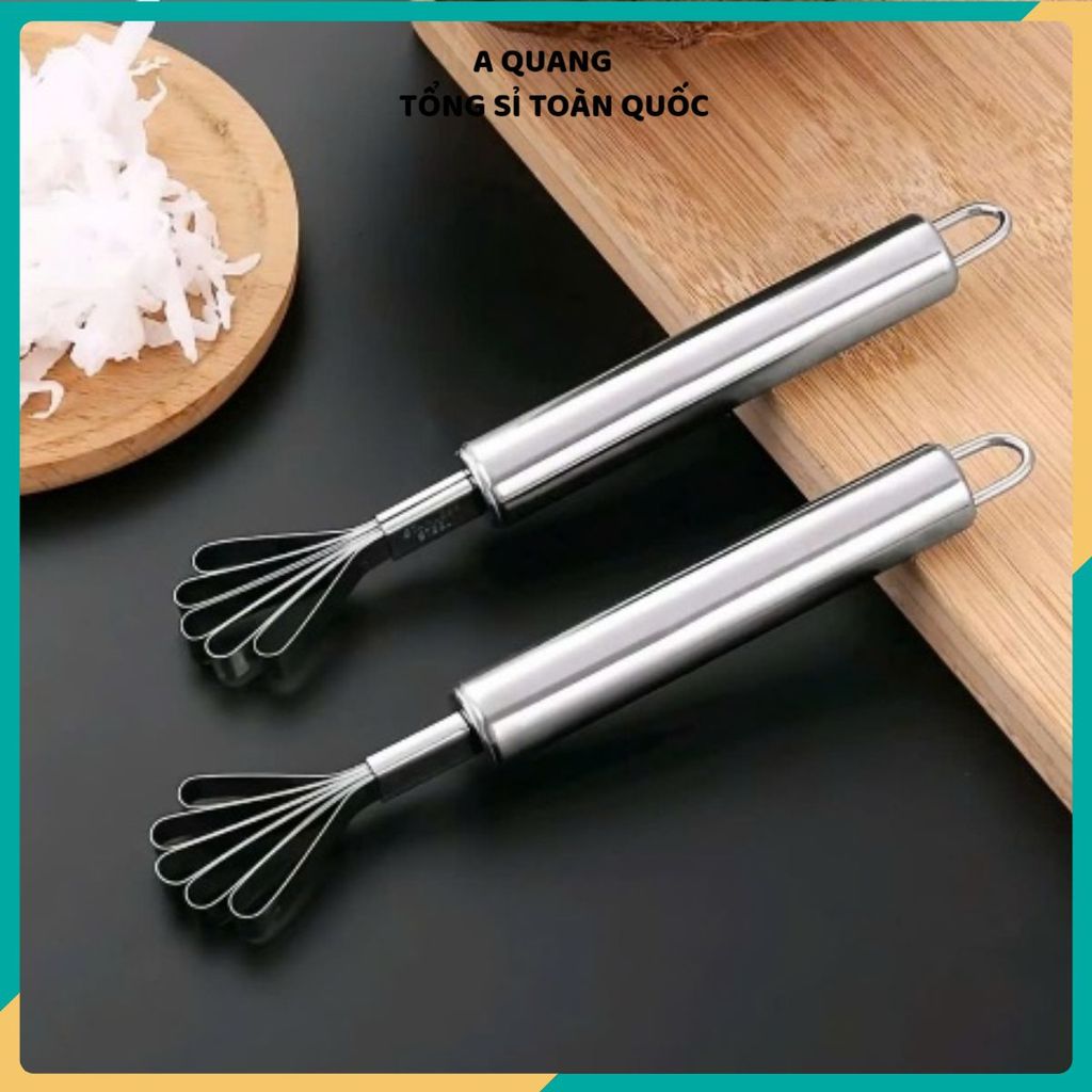 (COMBO 3) DAO NẠO DỪA SỢI INOX KHÔNG GỈ - Dụng cụ bào dừa, nạo dừa tươi, lưỡi thép bền đẹp, dễ sử dụng