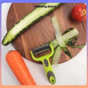 DAO BÀO 3 LƯỠI CẦM TAY ĐA NĂNG 3IN1 CAO CẤP - Dao gọt vỏ, bào mỏng, cắt sợi, lưỡi thép không gỉ, cán nhựa