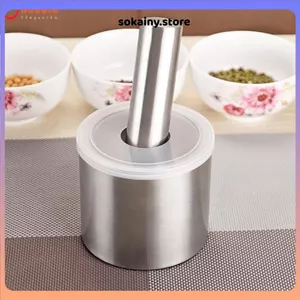 BỘ CỐI CHÀY INOX 304 KHÔNG VẾT HÀN CAO CẤP - Cối giã gia vị, giã tỏi, giã ớt, thép không gỉ, bền đẹp
