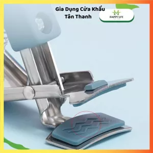 BỘ DỤNG CỤ KẸP GẮP THỨC ĂN ĐỒ NÓNG 4 MÓN INOX CAO CẤP - Kẹp nhấc nồi, gắp chén đĩa nóng, miếng rửa bát silicon, tiện ích