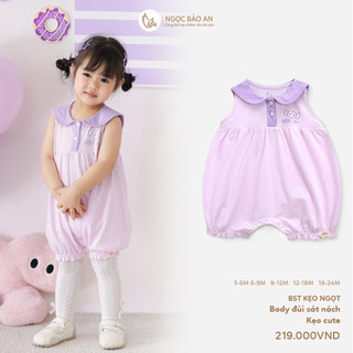NBAN (3M-24M) Bộ Bodysuit sát nách Kẹo Cute cotton thấm hút tốt, dễ mặc đi học đi chơi-CANDY5.25