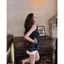 Set áo hai dây dáng rộng phối chân váy xoè ngắn chấm bi thời trang nữ đi chơi du lịch bánh bèo hot HCOM27210