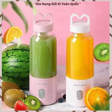 MÁY XAY SINH TỐ MINI DELIYA 500ML, Máy Xay Cầm Tay, Cốc Xay Sinh Tố, Máy Xay Sạc USB, Xay Hoa Quả, Xay Rau Củ, Lưỡi Dao