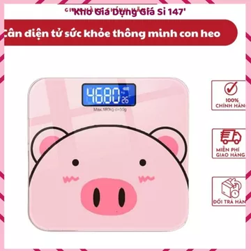 CÂN ĐIỆN TỬ SỨC KHỎE THÔNG MINH HÌNH LỢN HỒNG, Cân Điện Tử Hình Heo, Cân Sức Khỏe Gia Đình, Cân Kỹ Thuật Số,Độ Chính XáC