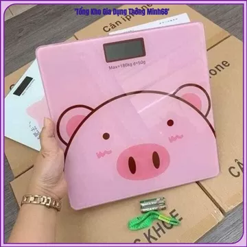 CÂN ĐIỆN TỬ SỨC KHỎE THÔNG MINH HÌNH LỢN HỒNG, Cân Điện Tử Hình Heo, Cân Sức Khỏe Gia Đình, Cân Kỹ Thuật Số,Độ Chính XáC