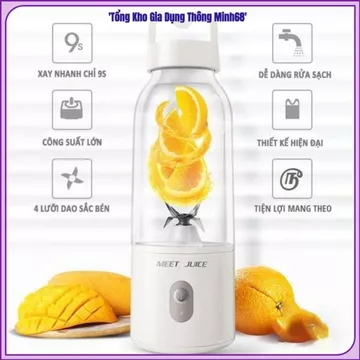 MÁY XAY SINH TỐ CẦM TAY DELIYA 500ML, Máy Xay Sinh Tố Mini, Cốc Xay Cầm Tay, Máy Xay USB, Xay Trái Cây, Xay Sinh Tố,