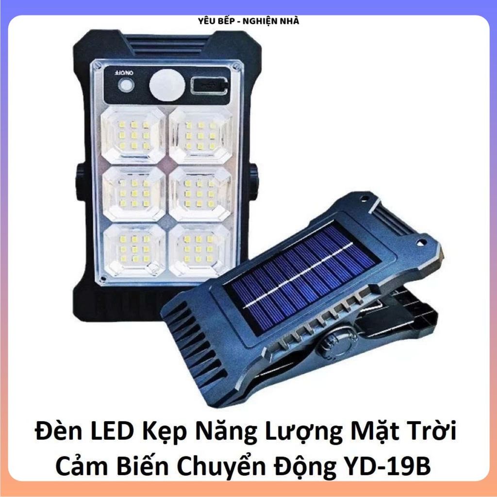 Đèn Kẹp Năng Lượng Mặt Trời YD-18A | LED Cảm Biến Chuyển Động, Siêu Sáng, Chống Nước IP65
