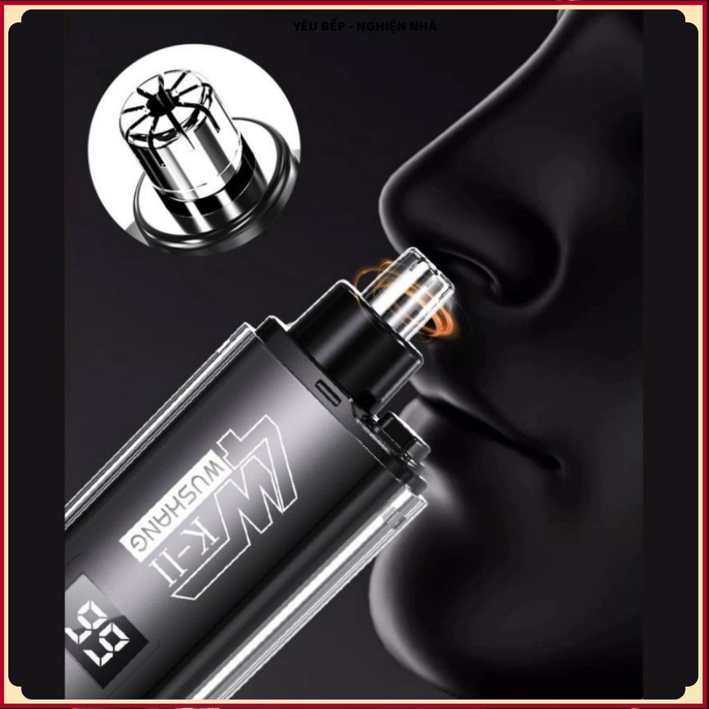 MÁY TỈA LÔNG MŨI ĐIỆN MINI ENKO K2-PRO, CÓ LED HIỂN THỊ PHẦN TRĂM PIN, Thiết Kế Nhỏ Gọn, Dễ Dàng Mang Theo