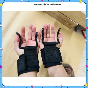 QUẤN CỔ TAY CÓ MÓC TREO 7MM 10MM GIÁ 1 ĐÔI, Hỗ Trợ Tập Xà Nâng Tạ Đa Năng Tại Nhà, Giúp Giảm Áp Lực Cổ Tay Khi Tập Luyện