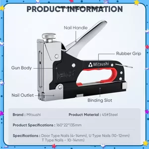 SÚNG BẮN GHIM CẦM TAY 3 IN 1, KÌM BẮN ĐINH GHIM ĐA NĂNG, Dễ Sử Dụng, Chịu Lực Tốt