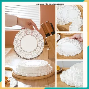 GIẤY THẤM DẦU THỰC PHẨM, SET 140 TỜ HỌA TIẾT HOA VĂN, Giảm Dầu Mỡ Món Ăn, Tiện Lợi Sử Dụng