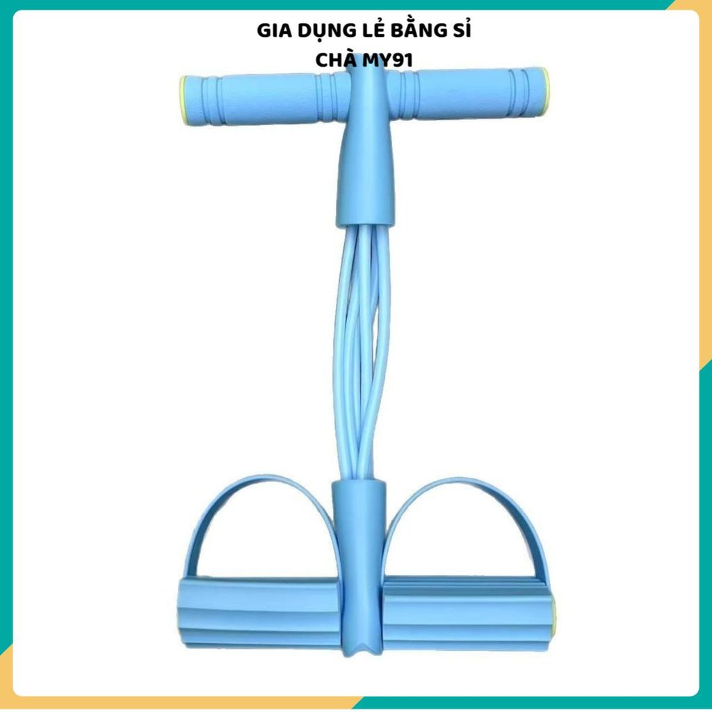 DÂY KHÁNG LỰC 4 DÂY TẬP YOGA ĐA NĂNG - Dây kéo tập bụng, tập lưng, tập cơ toàn thân, đàn hồi bền bỉ