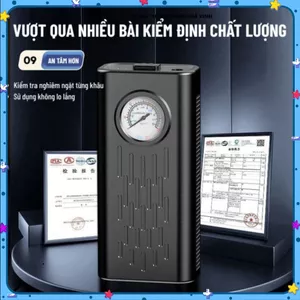 MÁY BƠM LỐP MINI SẠC USB, MÁY BƠM HƠI Ô TÔ TỰ NGẮT, Công Suất Mạnh Mẽ, Phù Hợp Ô Tô Xe Máy