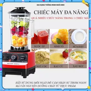 BẢN 2 CỐI XAY] Máy Xay Sinh Tố Đa Năng KAW SILVER CREST SC-1589 Máy Xay Công Nghiệp 2 Cối Xay Công Suất 4500W