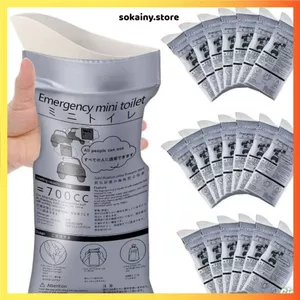 TÚI VỆ SINH KHẨN CẤP MINI 700ML DÙNG 1 LẦN CHỐNG MÙI - Túi tiểu du lịch, hạt siêu thấm hút, chống rò rỉ