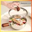 CHẢO INOX THÉP KHÔNG GỈ CÁN GỖ CAO CẤP - Nồi ăn dặm mini, an toàn cho sức khỏe, dễ làm sạch
